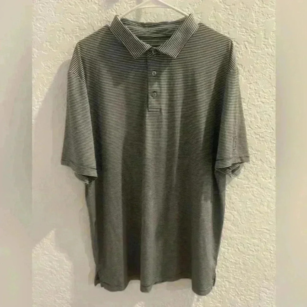 PGA Tour blue white striped polo size XL